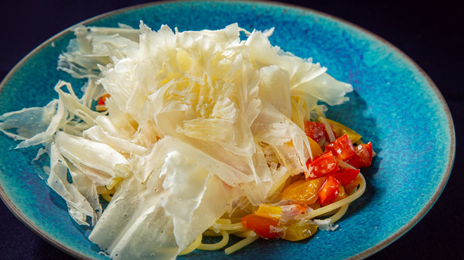 サンタ・マリア・ノヴェッラ・ティサネリーア - 料理写真:ズッキーニとベラロディラスパドゥーラのスパゲッティーニ
