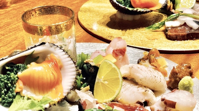 きはる - 料理写真:㐂はるコース(7700円〜)のお造り