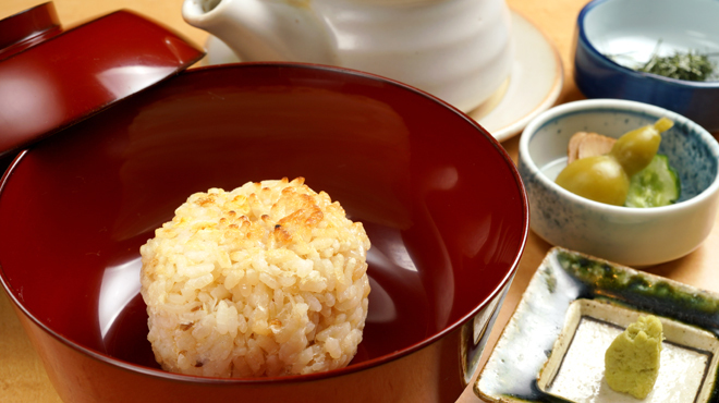 北新地 魚菜 まさ志 - 料理写真:鯛めし焼きおにぎりとお出汁