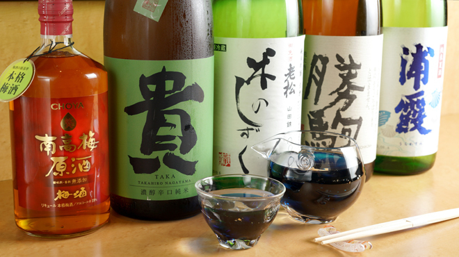 北新地 魚菜 まさ志 - ドリンク写真:日本酒集合