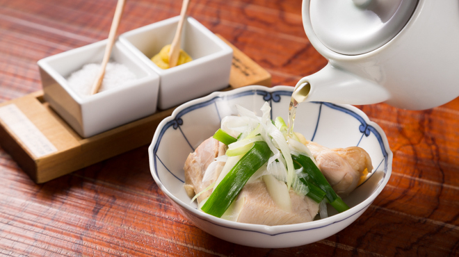 とり田 - 料理写真:九州産のむね・もも・ぶつ切りもも肉を葱しゃぶと共にお召し上がり頂きます