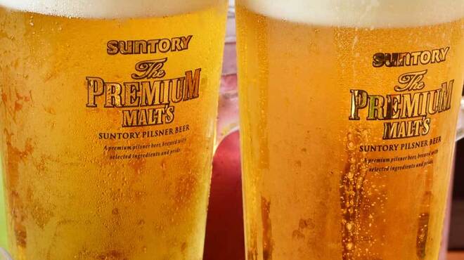 のぶちゃん - ドリンク写真:のぶちゃんのコースは全コース「プレミアムモルツ」も飲み放題！