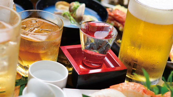 のぶちゃん - ドリンク写真:単品飲み放題有り！美味しいお魚と一緒にお楽しみください♪