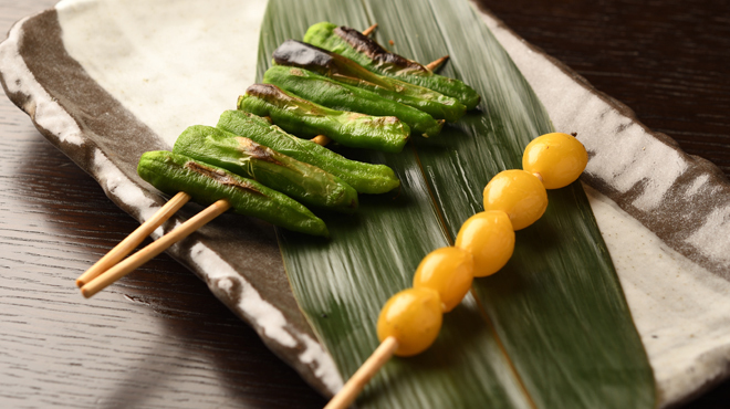 浅草うな鐵 - メイン写真:ししとう、銀杏