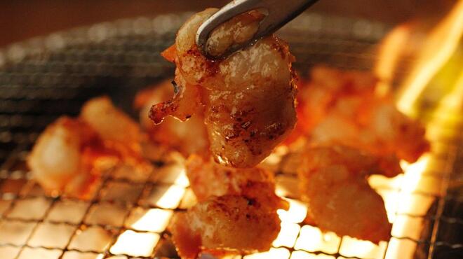 Ganso Horumon Sakaba - 料理写真:炭焼七輪で焼くホルモンは最高！