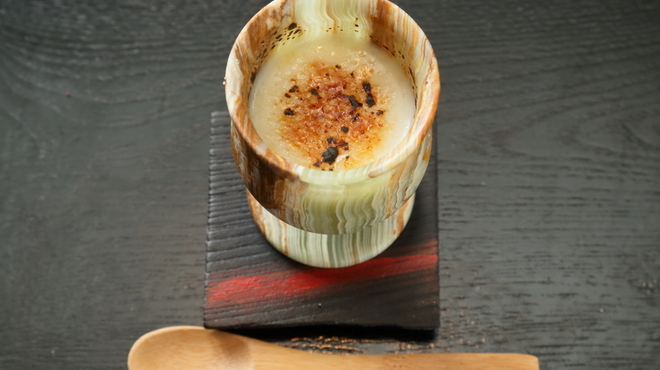 饗応 元 - 料理写真:ゆり根のババロア　カラメリゼ
