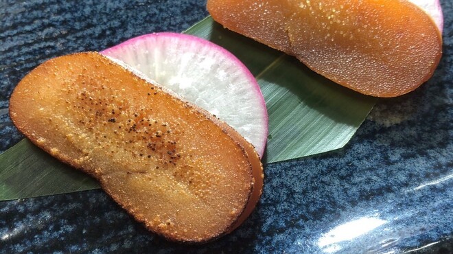 天ぷらふく西 禅と匠 - 料理写真:カラスミ二種/日本酒仕込み、焼酎仕込み