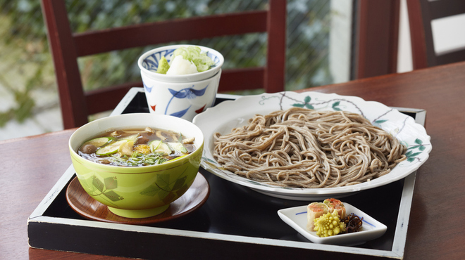 神通町　田村 - 料理写真:十割蕎麦と鴨汁のセットです