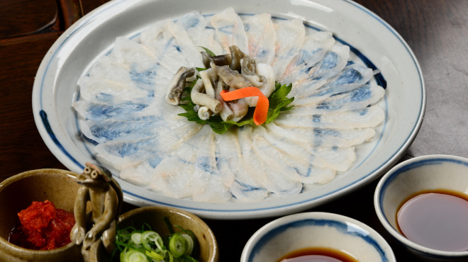 가키덴 - 아나고 얇게 썬 회