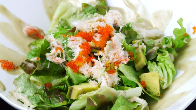 Teppanyaki Bonzu - 料理写真:蟹とアボカドのサラダ　～カニ味噌ソース～
