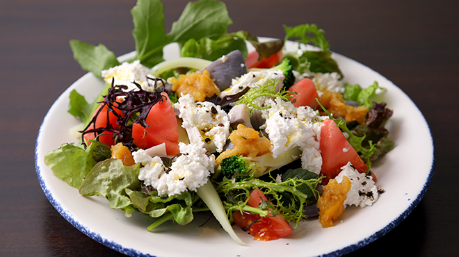 ルバトー - メイン写真:トマト蓮根カッテージのサラダ