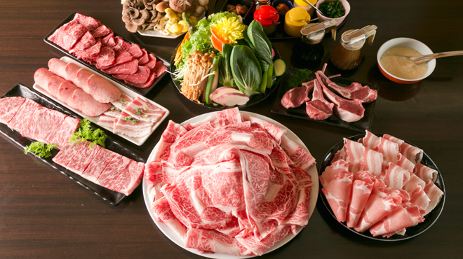 かがやき - 料理写真:焼肉、しゃぶしゃぶ食べ飲み放題コース