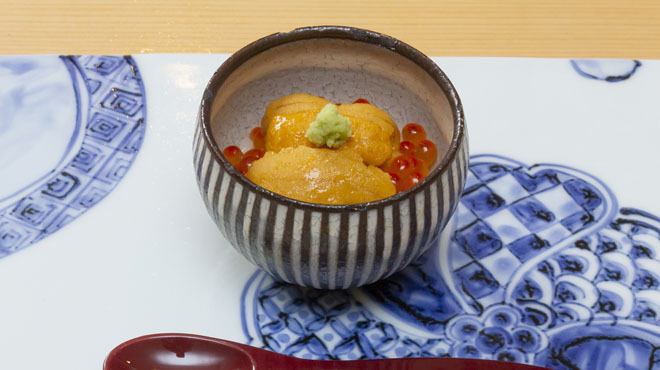 鮨処 敏 - 料理写真:ウニ、イクラ