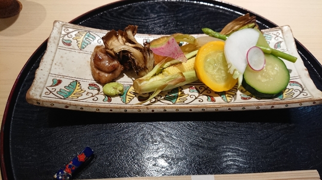 京料理 木村 - 料理写真:野菜と鶏焼き