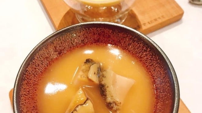 シェ・モンピエール - 料理写真:フォアグラのフラン　とうもろこしのスープ