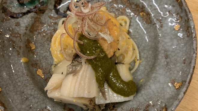 文禄堤 茶味 - 料理写真:うにのソースの冷やしうどん