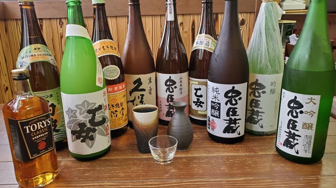 そば処 衣笠 - ドリンク写真:地酒・焼酎・ビール・ハイボール！