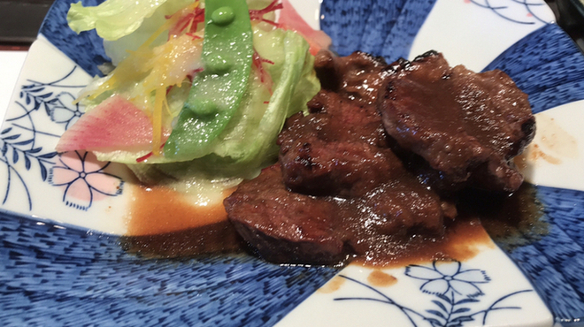 Uchida - 料理写真:牛フィレ網焼定食：牛フィレ網焼のアップ