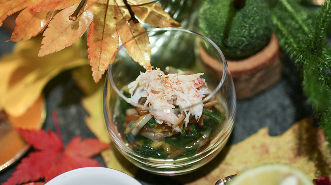 炯 - 料理写真:毛蟹と菊菜☆