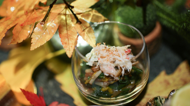 炯 - 料理写真:毛蟹と菊菜☆
