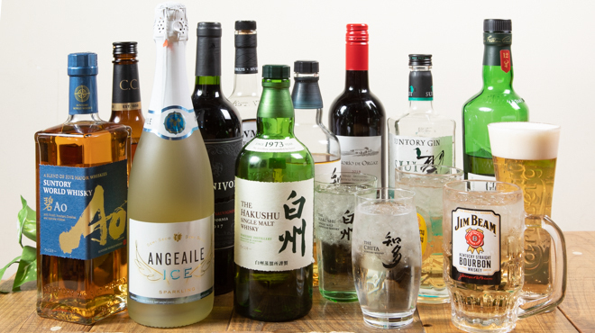 イチバンチョウバル - ドリンク写真:ビール・ウイスキー・焼酎・カクテル・ワイン・ソフトドリンクあります♪
