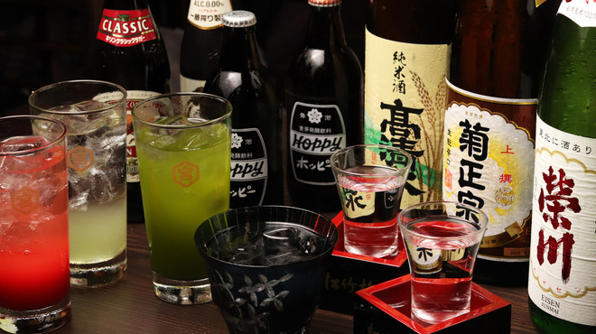 江戸天ぷら屋台 四文銭 - ドリンク写真:飲み放題メニューあり