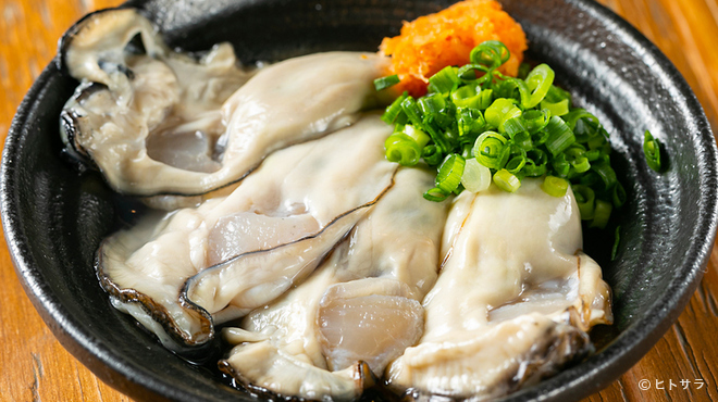 Taishuusakaba Ebisu - 料理写真:冬季限定のおいしさ。江田島産生牡蠣に舌鼓『生牡蠣ポン酢』