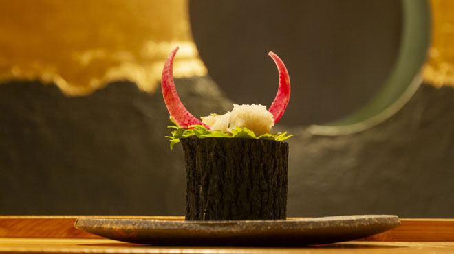 Sushi Tenshou - 料理写真:菊炭盛りの図