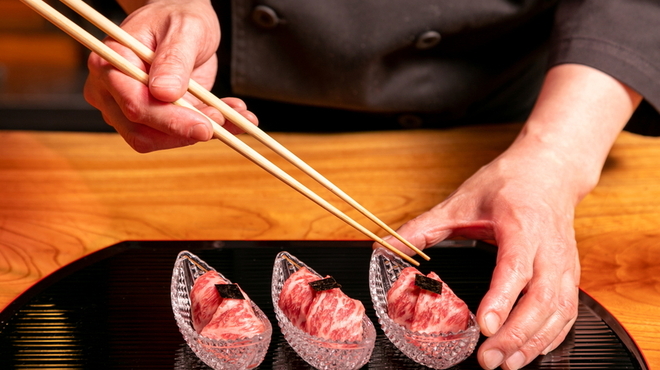 和牛ステーキ割烹 だいすけ - 料理写真:手元の写真