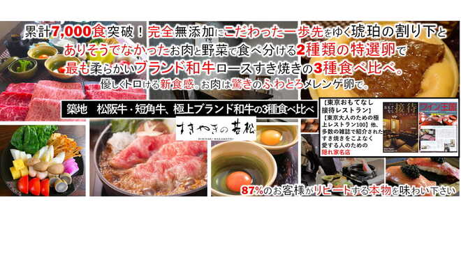 築地 すきやきの若松 - メイン写真: