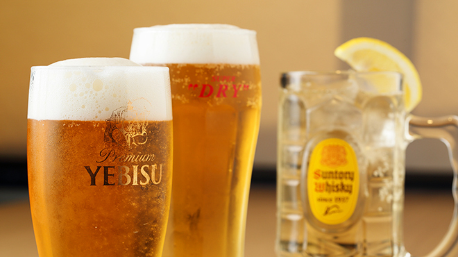 居酒屋ましろや - ドリンク写真:ビール＆ハイボール