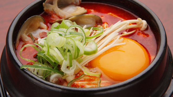 味音 - 料理写真:海鮮純豆腐チゲ　ライス付き