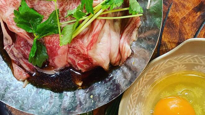 廣長 - 料理写真:注目おまかせコース@4180
  煮物と牛すき鍋です。
  他に、付きだし・お造り・天ぷら
  お食事・果物が付きます。