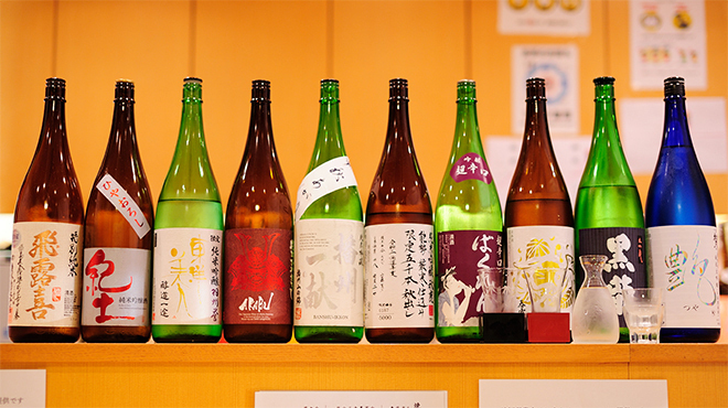 Oryouri Horikawa - ドリンク写真:日本酒集合