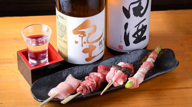 日本酒と串焼き みなと屋 - 料理写真:串焼き盛り合わせ