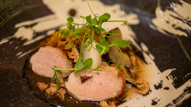 CANNA - 料理写真:2021.12 ポークのロースト 沙茶醤のディップ 堀川牛蒡と焼きネギのポトフ仕立て