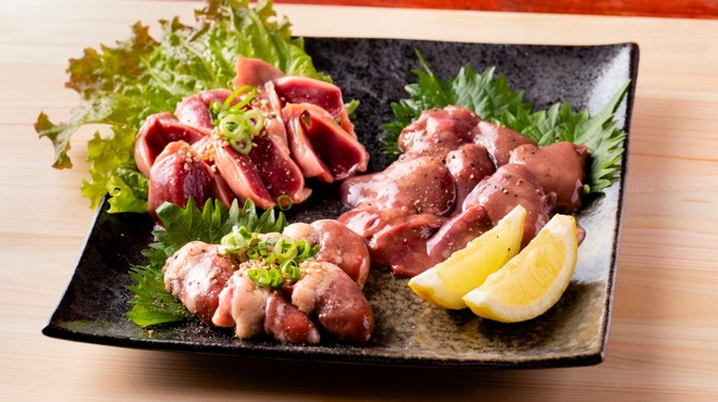 Katayama Tori Niku Ten - 料理写真:銘柄鶏の内臓内臓3点セット