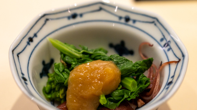 鮨 なかや - 料理写真:2022.4 ホタルイカと菜の花の酢味噌和え