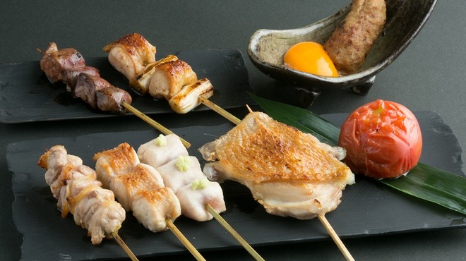 銀座とりや幸 - 料理写真:比内地鶏を中心とした串焼き