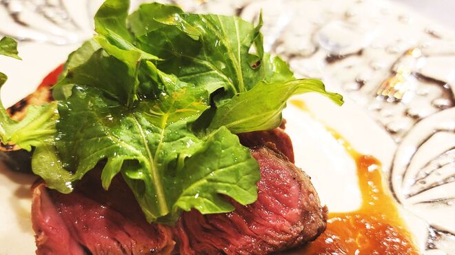 リストランティーノ イルチプレッソ - 料理写真:熊本菊池のえこめ牛のサーロイン。イタリアの牛肉を食べてるみたいな超赤身！！！