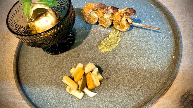 Tsushimaryuu Minami Indo Kei Karakuchi Ryouriten Tarikaro - 料理写真:前菜3種盛り