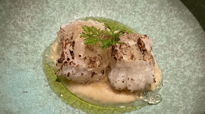 RYORIYA KAWASAKI - 料理写真:鱧　焼き茄子　トマトゼリー