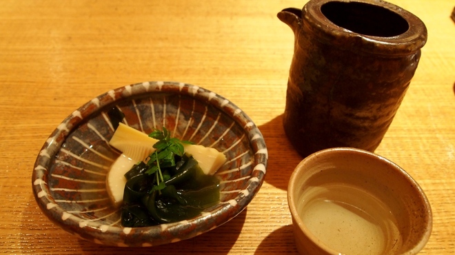 鮨 一二郎 - 料理写真:若竹煮 ＆ 飛露喜 純米吟醸 愛山