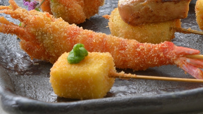 神戸串あげ SAKU - 料理写真:サクサクの車エビ！！