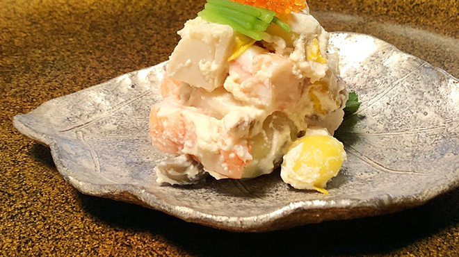 長島 - 料理写真:1.白和え(帆立 海老 銀杏 栗 シメジ 三葉 とびこ)