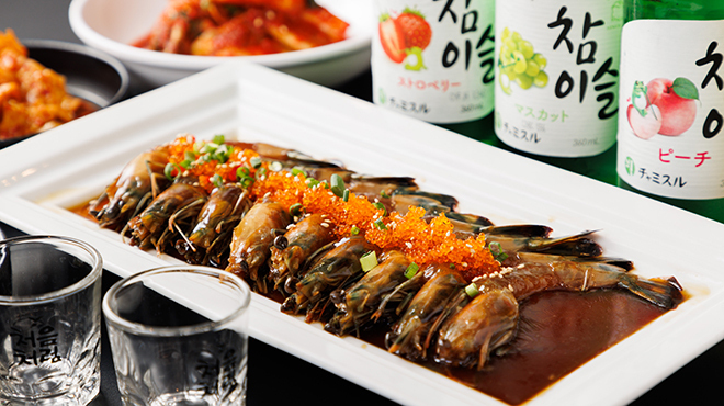 韓国式 ドゥンチョン しゃぶしゃぶ - メイン写真:カンジャン海老