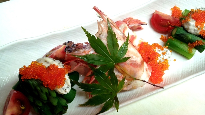 Yonekura - 料理写真:車海老とアスパラ ボイル