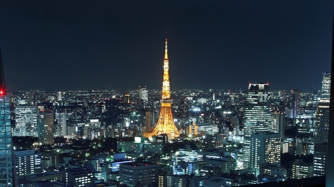 Night view with Tokyo Tower