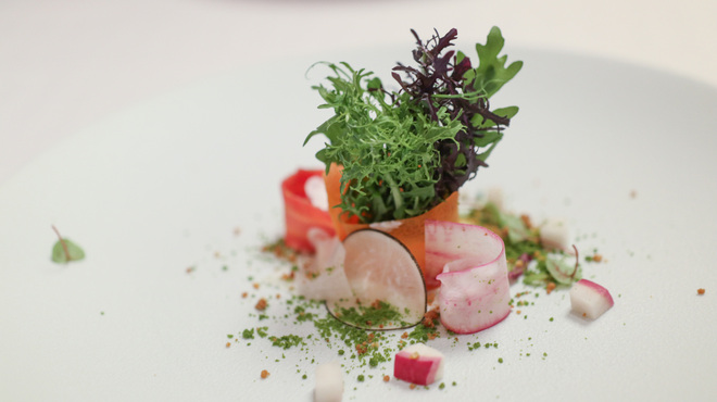 坐漁荘 - 料理写真:冬野菜 こぼれ梅☆