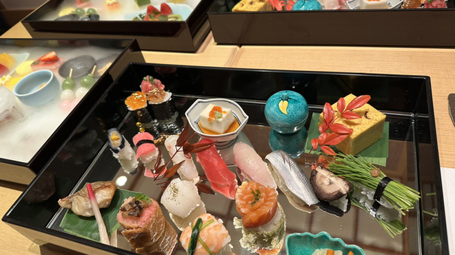 一寿し - 料理写真:寿しアフタヌーン “ 玉手箱 ” (((o(*ﾟ▽ﾟ*)o)))♡